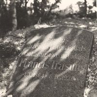 The gravestone of Francis Trasuns