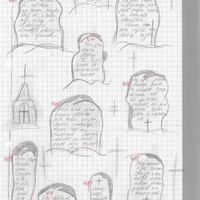Illustrations of tombstone inscriptions
