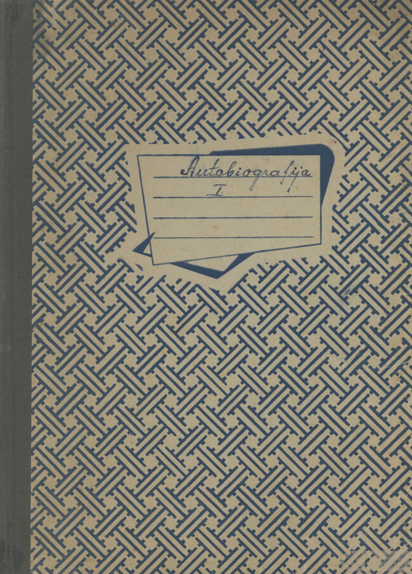 First manuscript page: Life story of Jānis Pavasaris