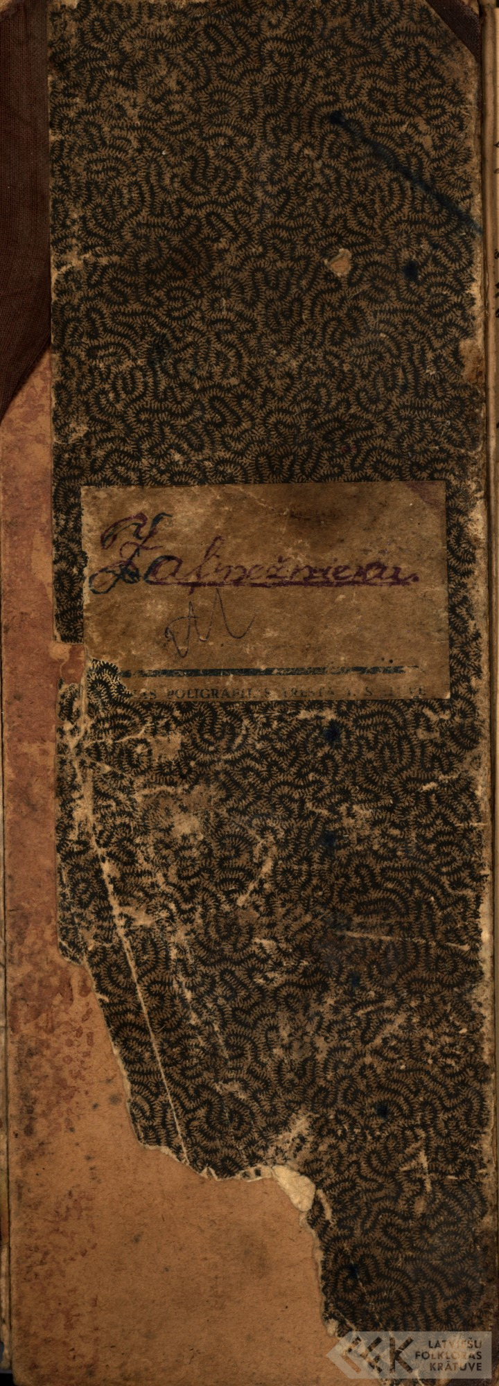 First manuscript page: Diaries of Alfrēds Baltbārdis