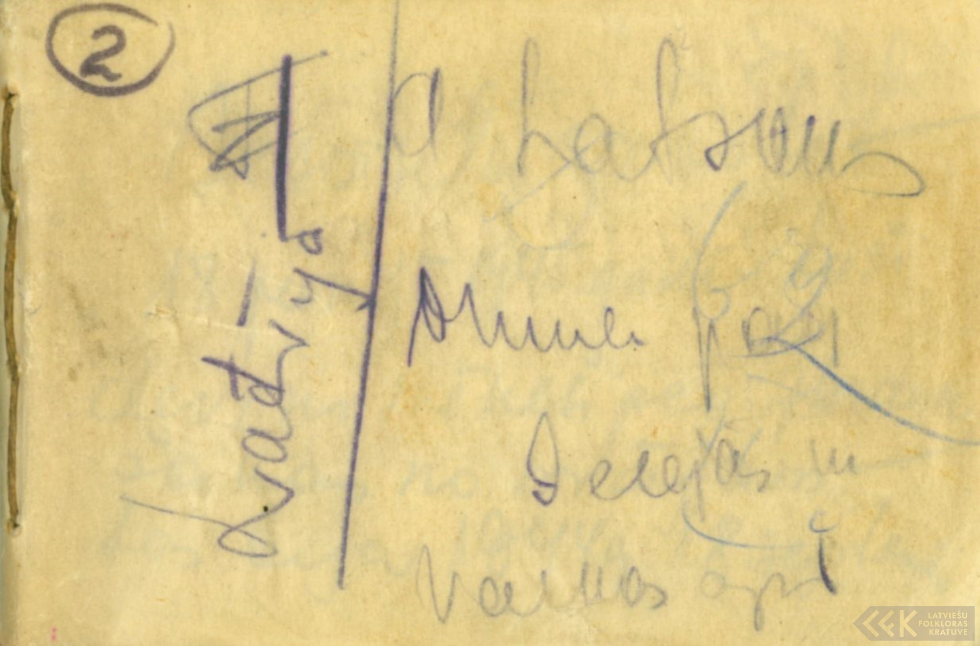 First manuscript page: Diaries of Arvīds Fēlikss Latsons