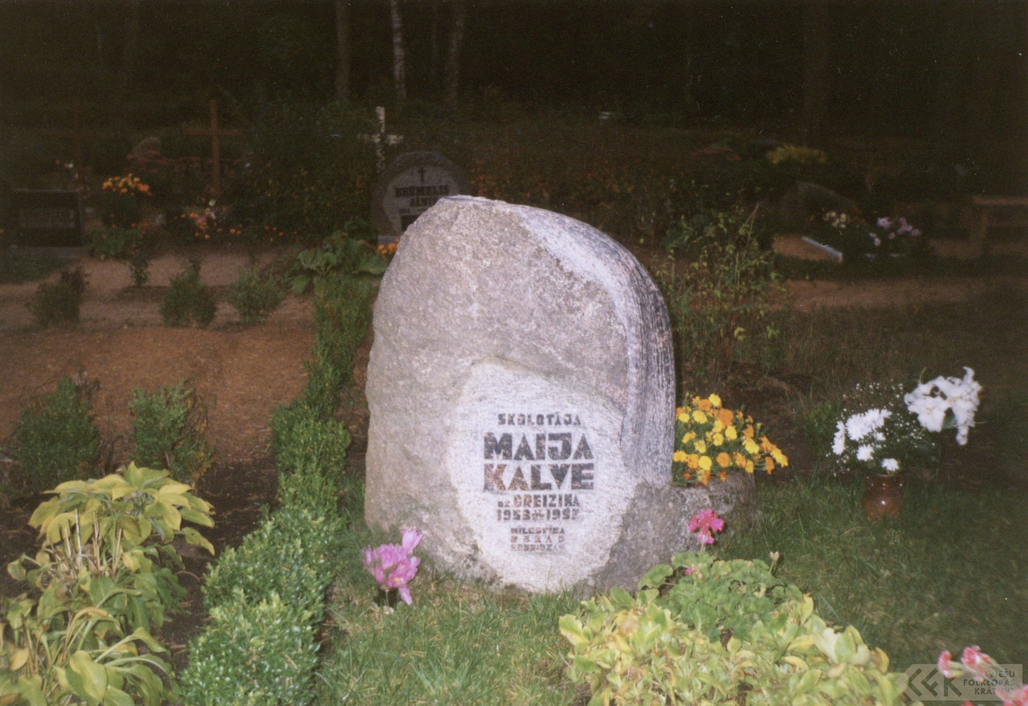 Maijas Kalves kapa vieta