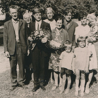 Silvija Priedniece with her relatives 