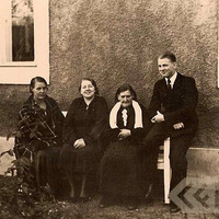 Elizabete Bušs with her relatives