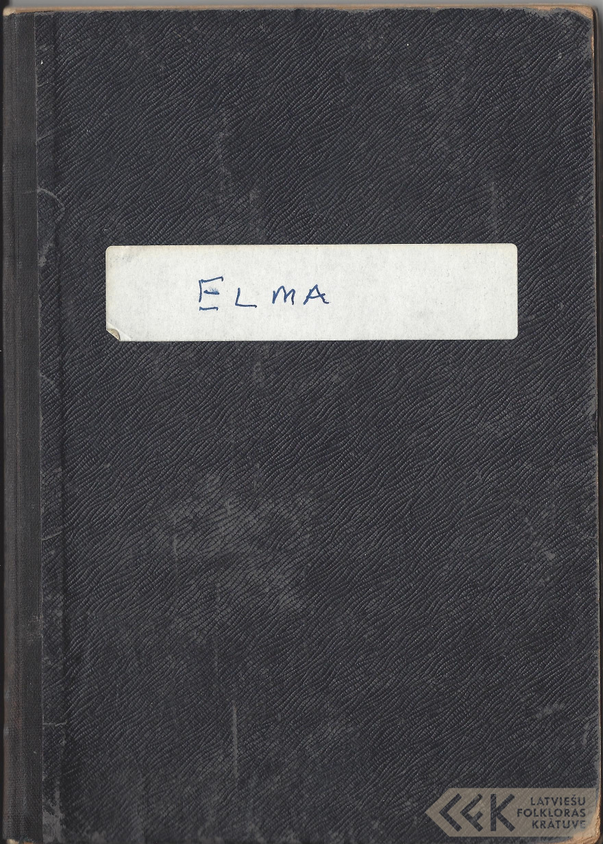 First manuscript page: Diary of Elma Marija Vanags