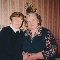 Silvija Priedniece with her cousin Ausma