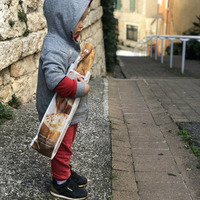 A child with bread