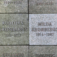 Rūdolfa un Mildas Kronbergu atdusas vieta Stokholmas Meža kapos
