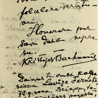 Handwriting of Kristaps Bahmanis (the first part)