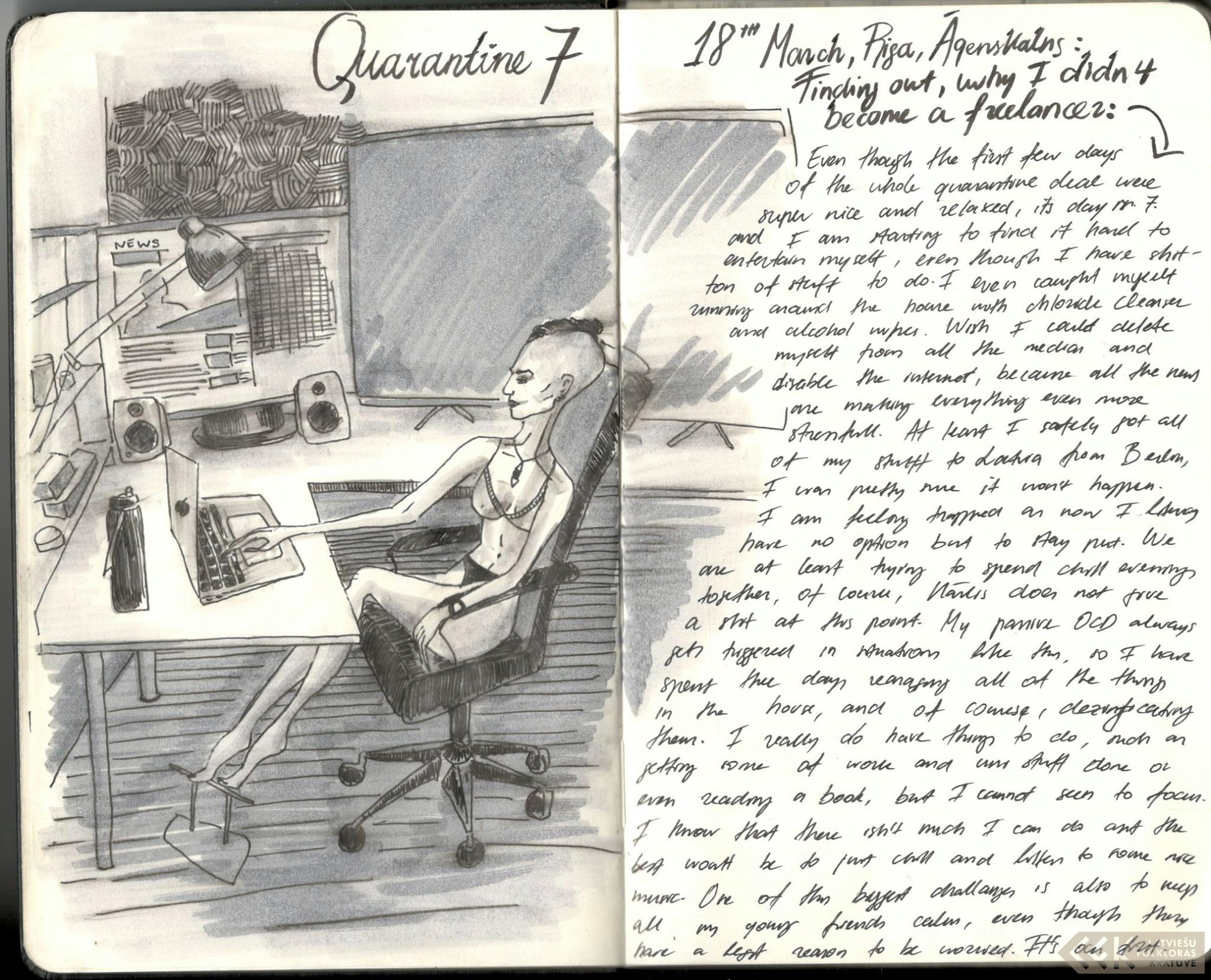 First manuscript page: Diaries in the Time of Pandemic 2020–2021